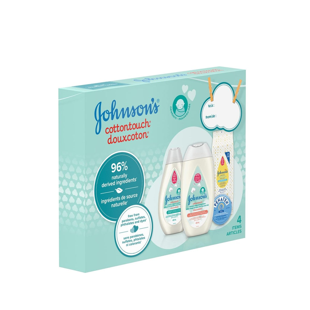 Johnson's Baby Bedtime Gift Set, 3 count, Moisturizing Lotion and Cream for Dry Skin, Baby Wash, Baby Shampoo (3 X 400ml) - LittleTreasures