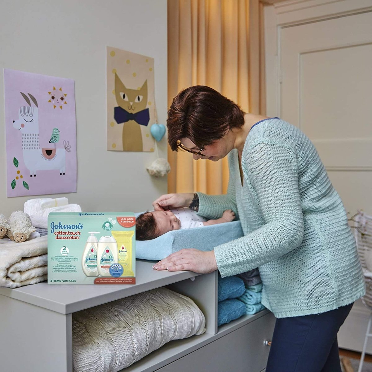 Johnson's Baby Bedtime Gift Set, 3 count, Moisturizing Lotion and Cream for Dry Skin, Baby Wash, Baby Shampoo (3 X 400ml) - LittleTreasures