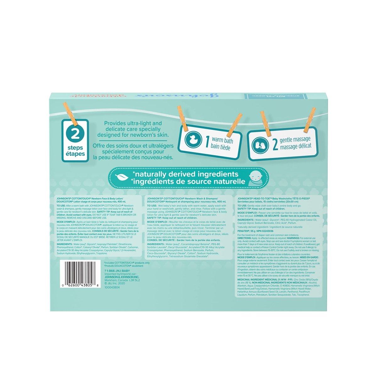 Johnson's Baby Bedtime Gift Set, 3 count, Moisturizing Lotion and Cream for Dry Skin, Baby Wash, Baby Shampoo (3 X 400ml) - LittleTreasures