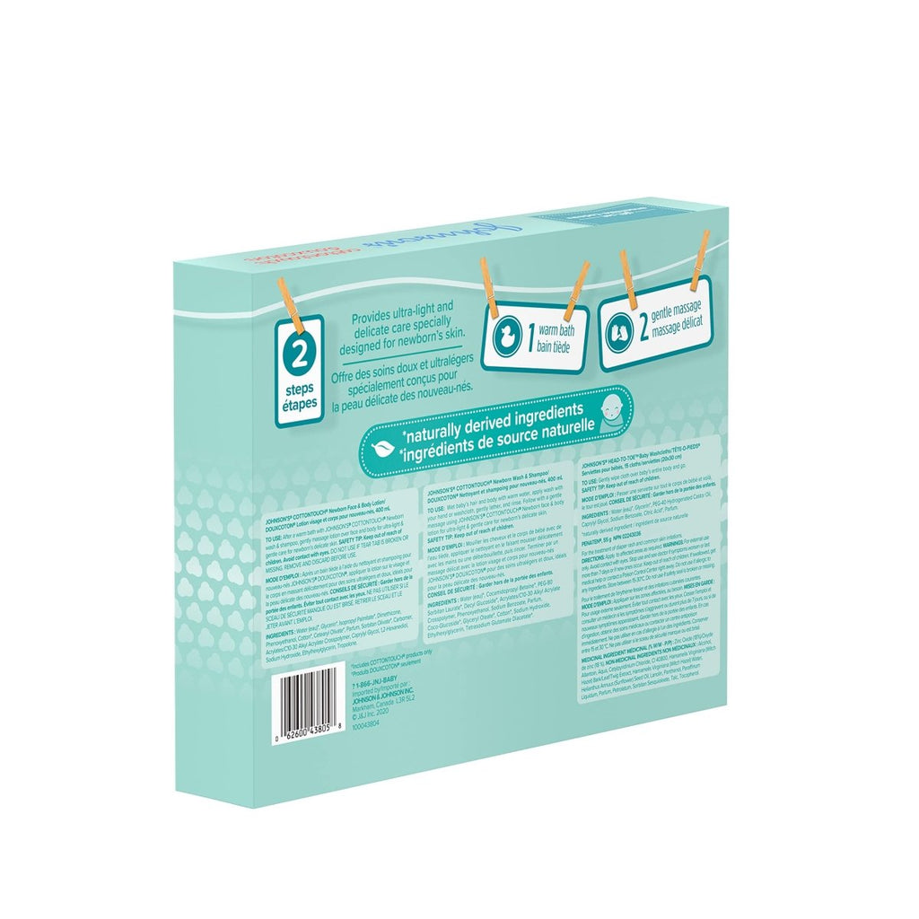 Johnson's Baby Bedtime Gift Set, 3 count, Moisturizing Lotion and Cream for Dry Skin, Baby Wash, Baby Shampoo (3 X 400ml) - LittleTreasures