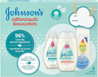 Johnson's Baby Bedtime Gift Set, 3 count, Moisturizing Lotion and Cream for Dry Skin, Baby Wash, Baby Shampoo (3 X 400ml) - LittleTreasures