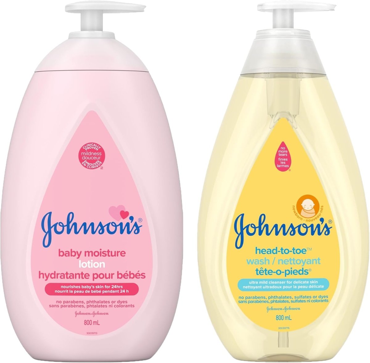 Johnson's Moisturizing Mild Pink Baby Lotion with Coconut Oil for Delicate Baby Skin, Paraben - , Phthalate - & Dye - Free, Hypoallergenic & Dermatologist - Tested, Baby Skin Care 800ml - LittleTreasures