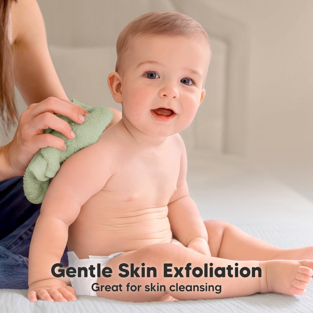 KeaBabies Deluxe Organic Bamboo Baby Washcloths 6 - Pack - LittleTreasures