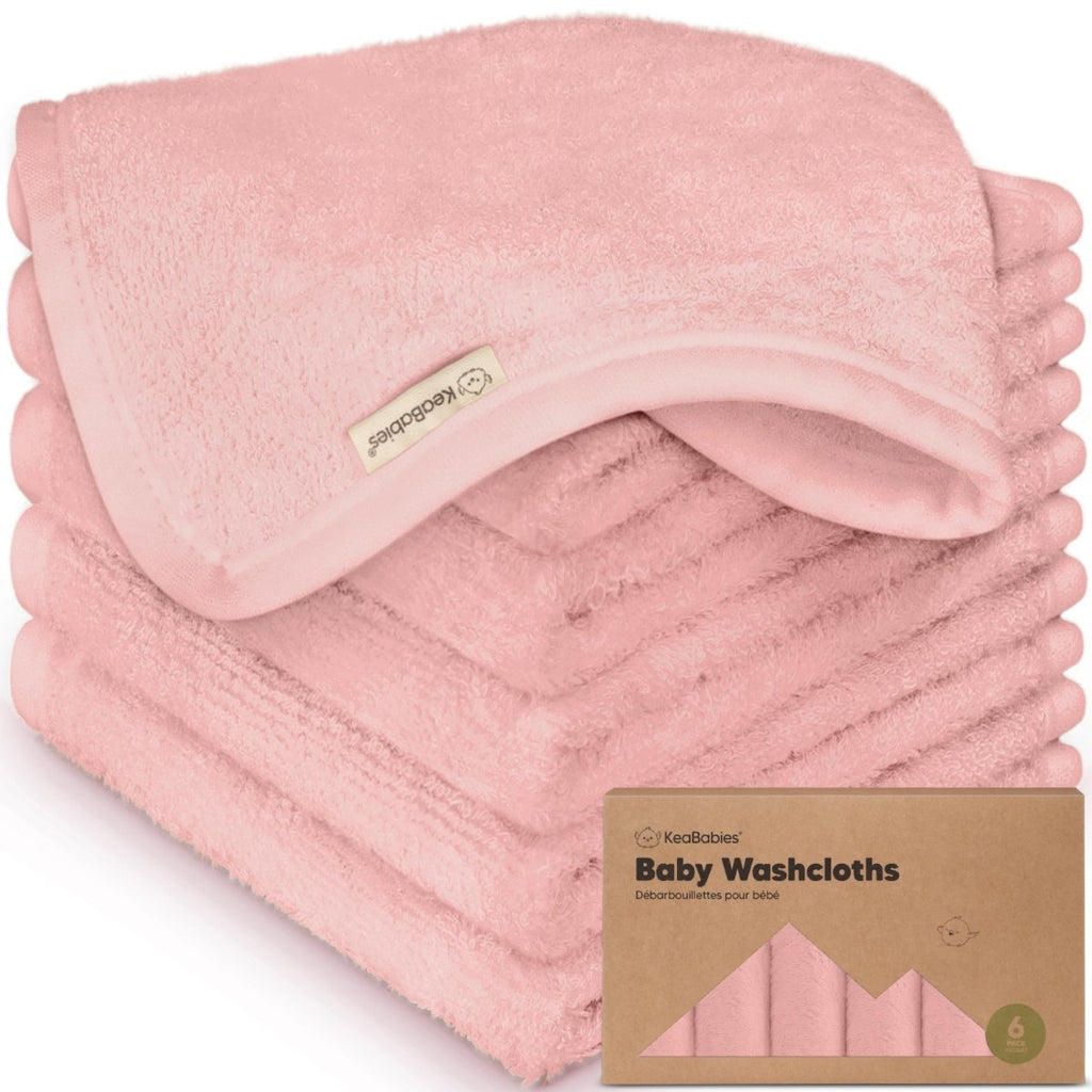 KeaBabies Deluxe Organic Bamboo Baby Washcloths 6 - Pack - LittleTreasures