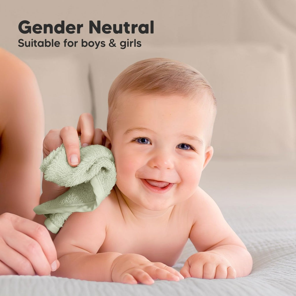 KeaBabies Deluxe Organic Bamboo Baby Washcloths 6 - Pack - LittleTreasures