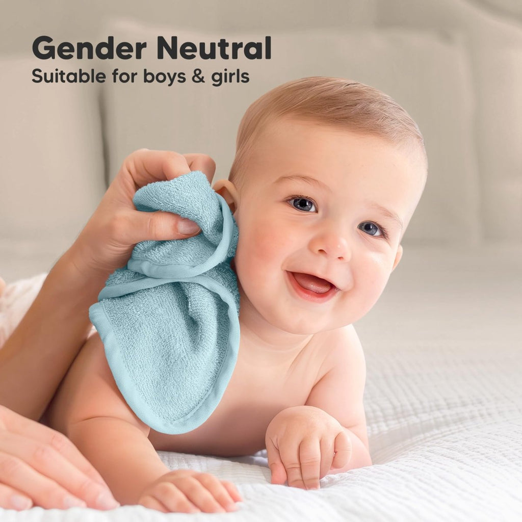 KeaBabies Deluxe Organic Bamboo Baby Washcloths 6 - Pack - LittleTreasures