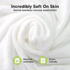 KeaBabies Organic Bamboo Baby Washcloths - 6 - Pack, Ultra Soft - LittleTreasures