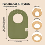 KeaBabies Organic Cotton Baby Bibs Set - 8 - Pack Unisex Absorbent - LittleTreasures