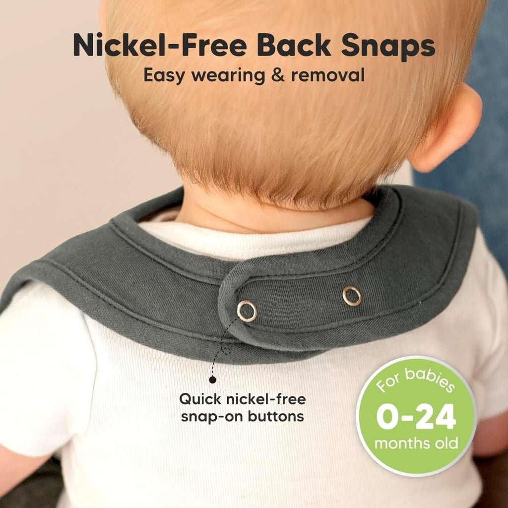 KeaBabies Organic Cotton Baby Bibs Set - 8 - Pack Unisex Absorbent - LittleTreasures