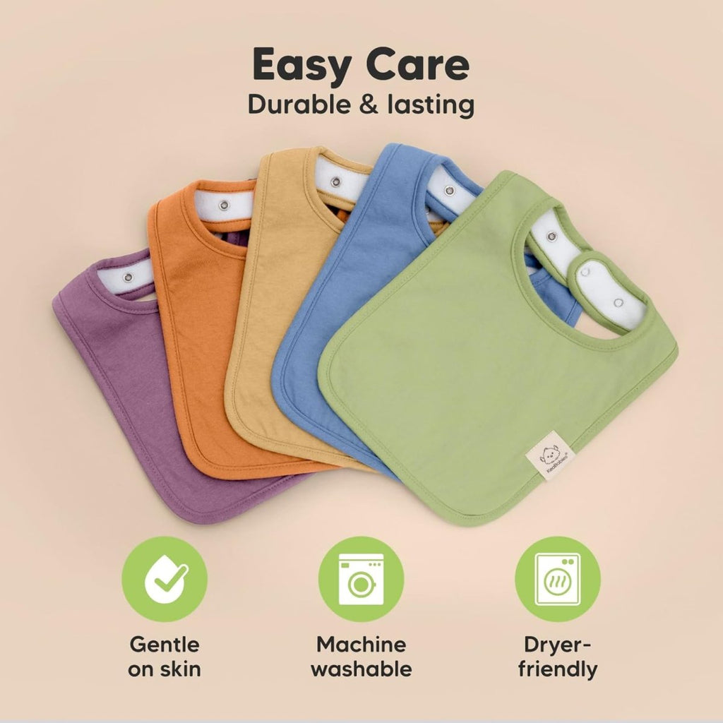 KeaBabies Organic Cotton Baby Bibs Set - 8 - Pack Unisex Absorbent - LittleTreasures