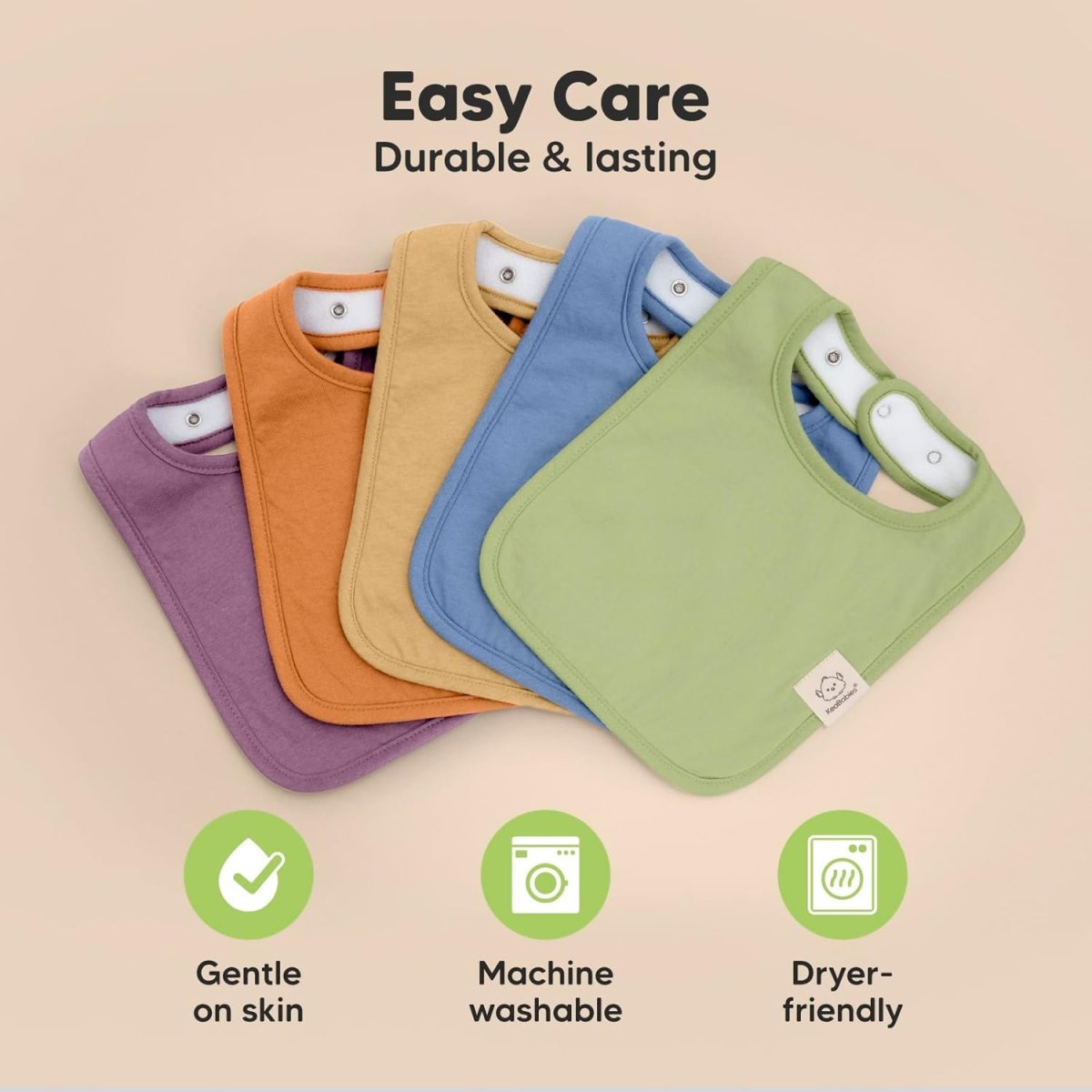 KeaBabies Organic Cotton Baby Bibs Set - 8 - Pack Unisex Absorbent - LittleTreasures