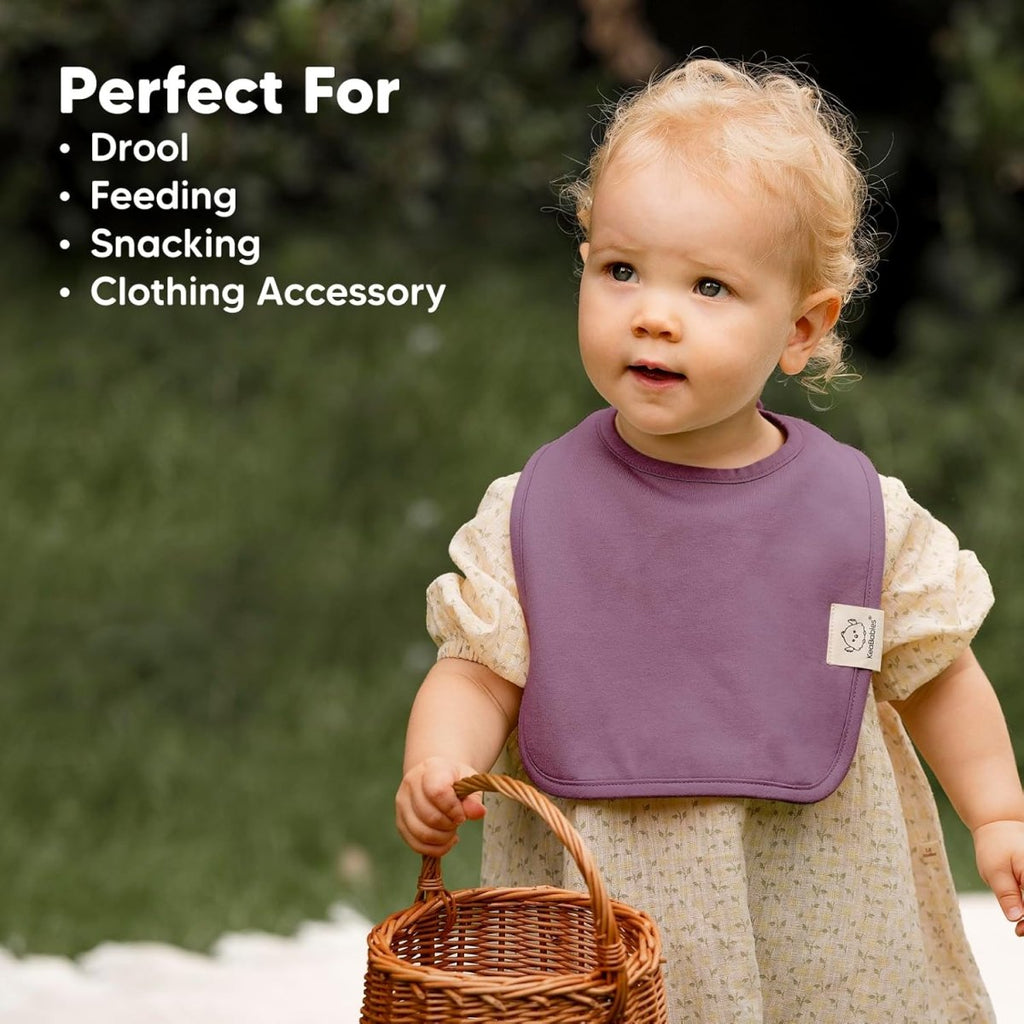 KeaBabies Organic Cotton Baby Bibs Set - 8 - Pack Unisex Absorbent - LittleTreasures