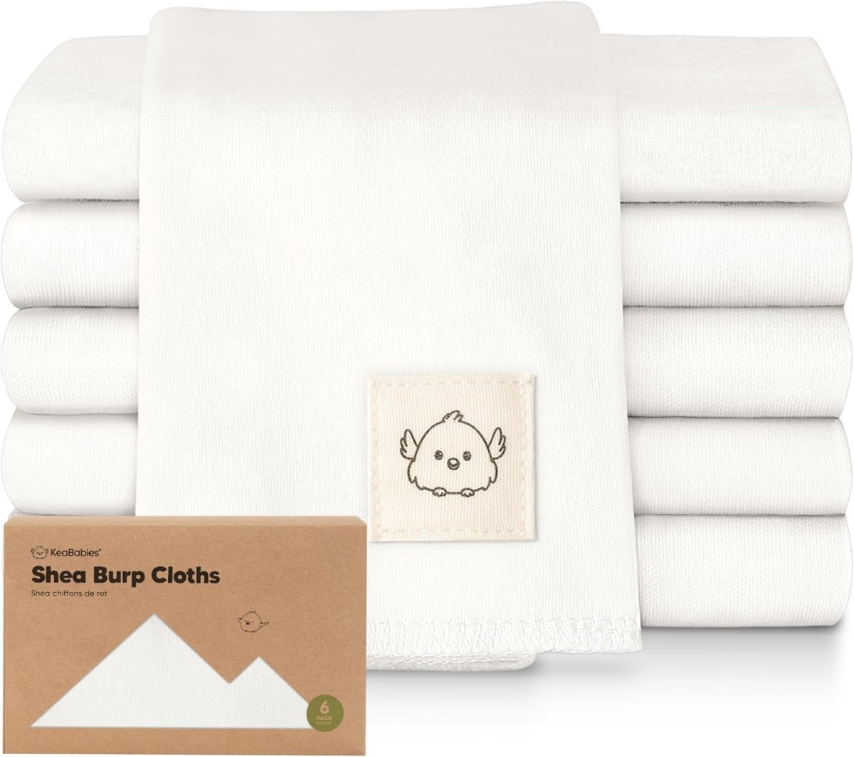 KeaBabies Organic Cotton Baby Burp Cloths - Ultra Absorbent Essentials - LittleTreasures