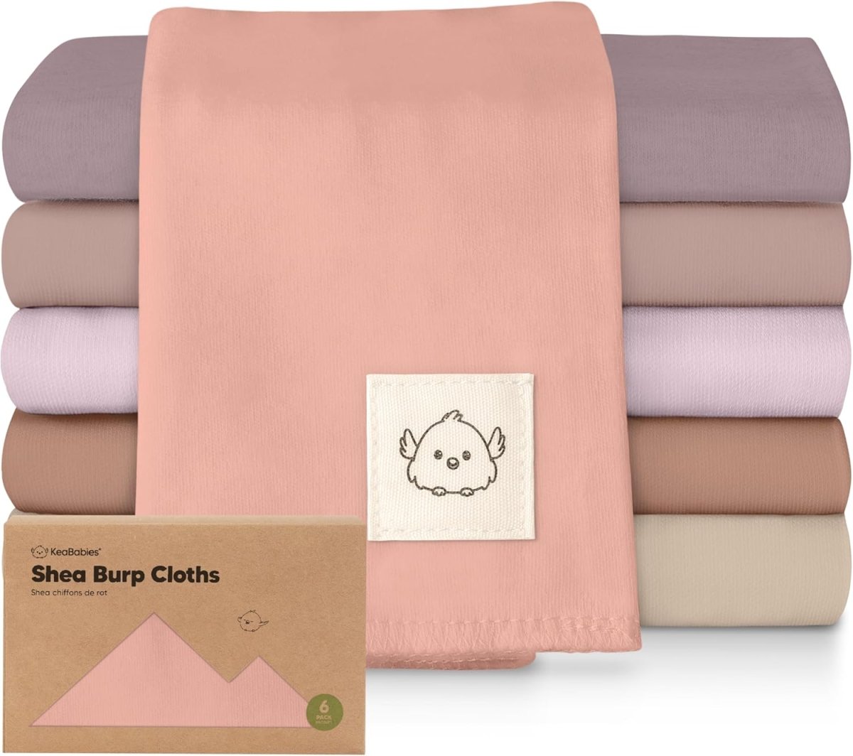 KeaBabies Organic Cotton Baby Burp Cloths - Ultra Absorbent Essentials - LittleTreasures