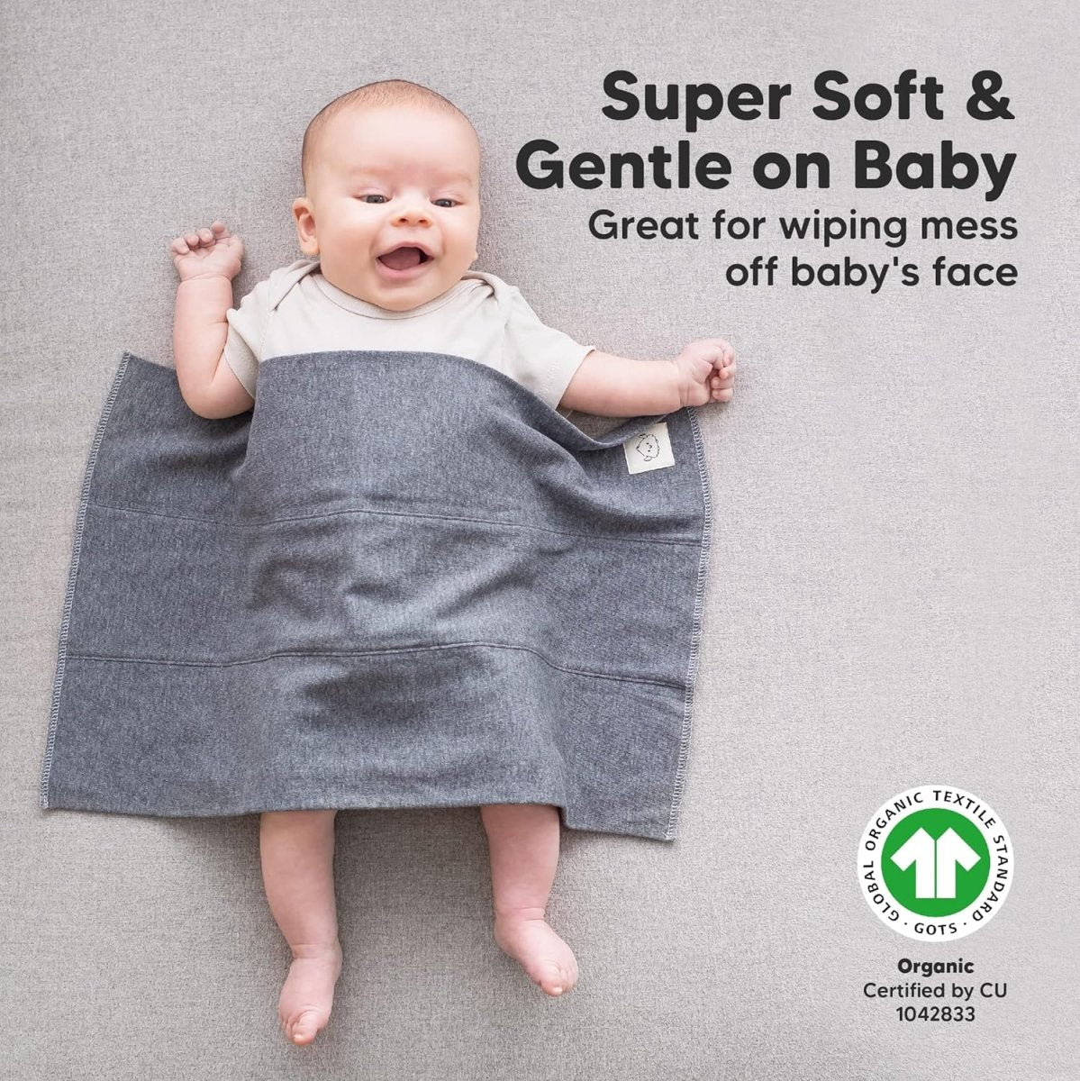 KeaBabies Organic Cotton Baby Burp Cloths - Ultra Absorbent Essentials - LittleTreasures