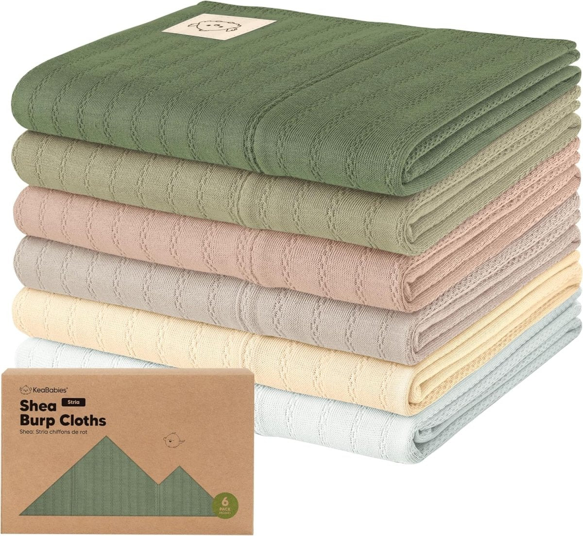 KeaBabies Organic Cotton Baby Burp Cloths - Ultra Absorbent Essentials - LittleTreasures