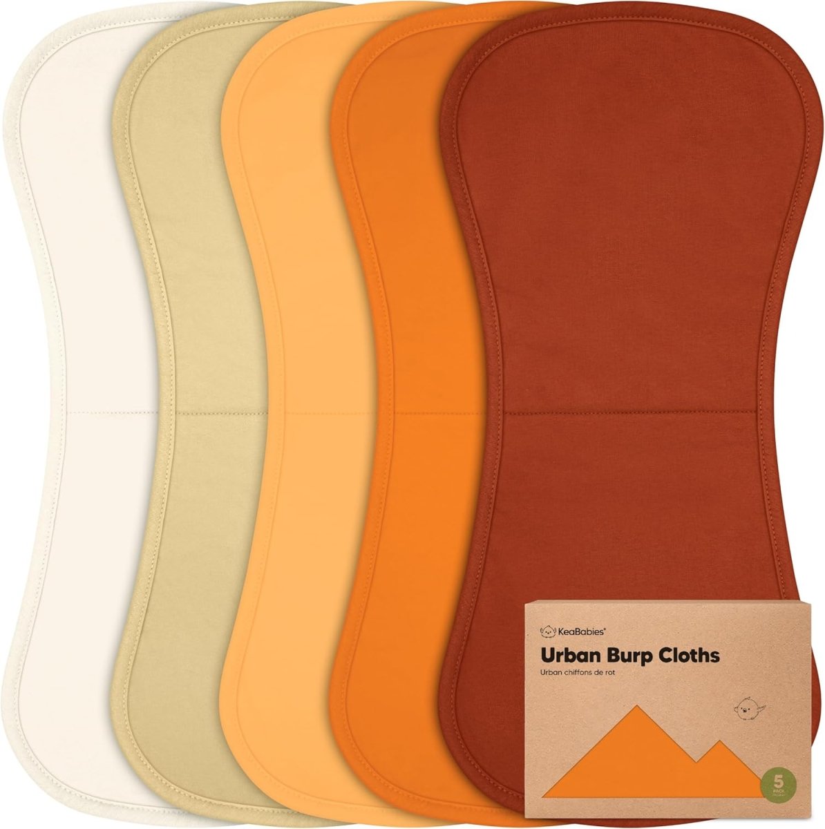 KeaBabies Organic Ultra - Absorbent Burp Cloth Set - 5 - Pack - LittleTreasures