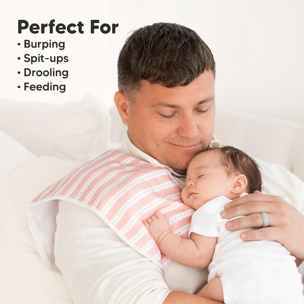 KeaBabies Organic Ultra - Absorbent Burp Cloth Set - 5 - Pack - LittleTreasures