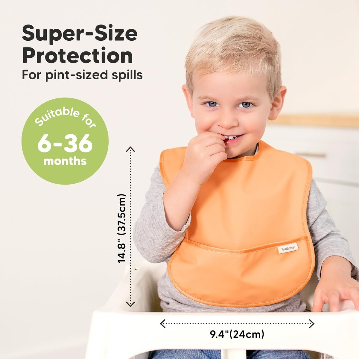 KeaBabies Presto Waterproof Bibs: Adjustable, Mess - Proof Comfort - LittleTreasures