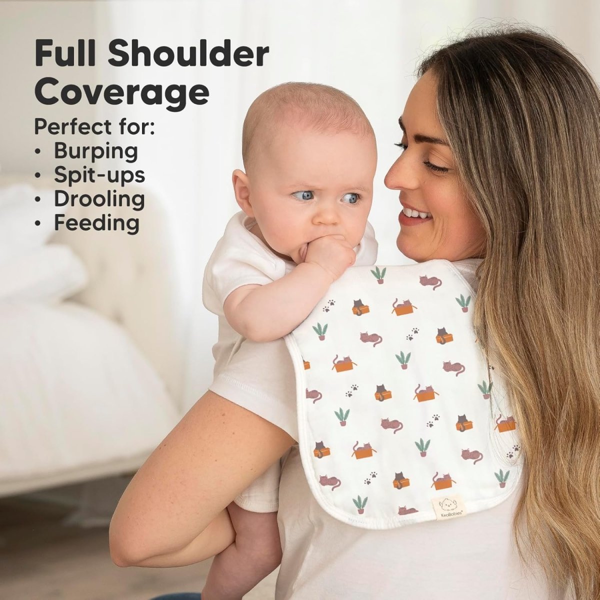 KeaBabies Softe 5 - Pack Organic Muslin Burp Cloths - Gender Neutral - LittleTreasures