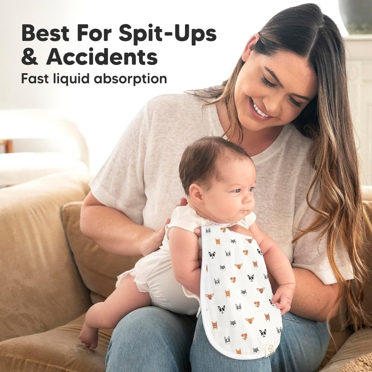 KeaBabies Softe 5 - Pack Organic Muslin Burp Cloths - Gender Neutral - LittleTreasures