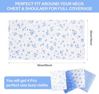 lasoftan Baby Muslin Burp Cloths, 100% Cotton Burping Cloths Super Absorbent Soft, Bath Towel Burp Cloths for Baby Girl Boy, Great Gift for Newborn, 10 x 20 inch, 4 Pack (Heart & Flowers) - LittleTreasures