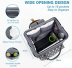 Lekebaby Diaper Backpack, Waterproof Travel Diaper Bag Baby Diaper Bag for Mom with Changing Pad & Pockets & Stroller Straps - LittleTreasures