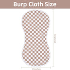 LifeTree Bamboo Muslin Burp Cloths - Soft, Checkered, 22"x10 - LittleTreasures