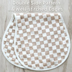 LifeTree Bamboo Muslin Burp Cloths - Soft, Checkered, 22"x10 - LittleTreasures