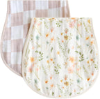 LifeTree Bamboo Muslin Burp Cloths - Soft, Checkered, 22"x10 - LittleTreasures