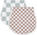 LifeTree Bamboo Muslin Burp Cloths - Soft, Checkered, 22"x10 - LittleTreasures