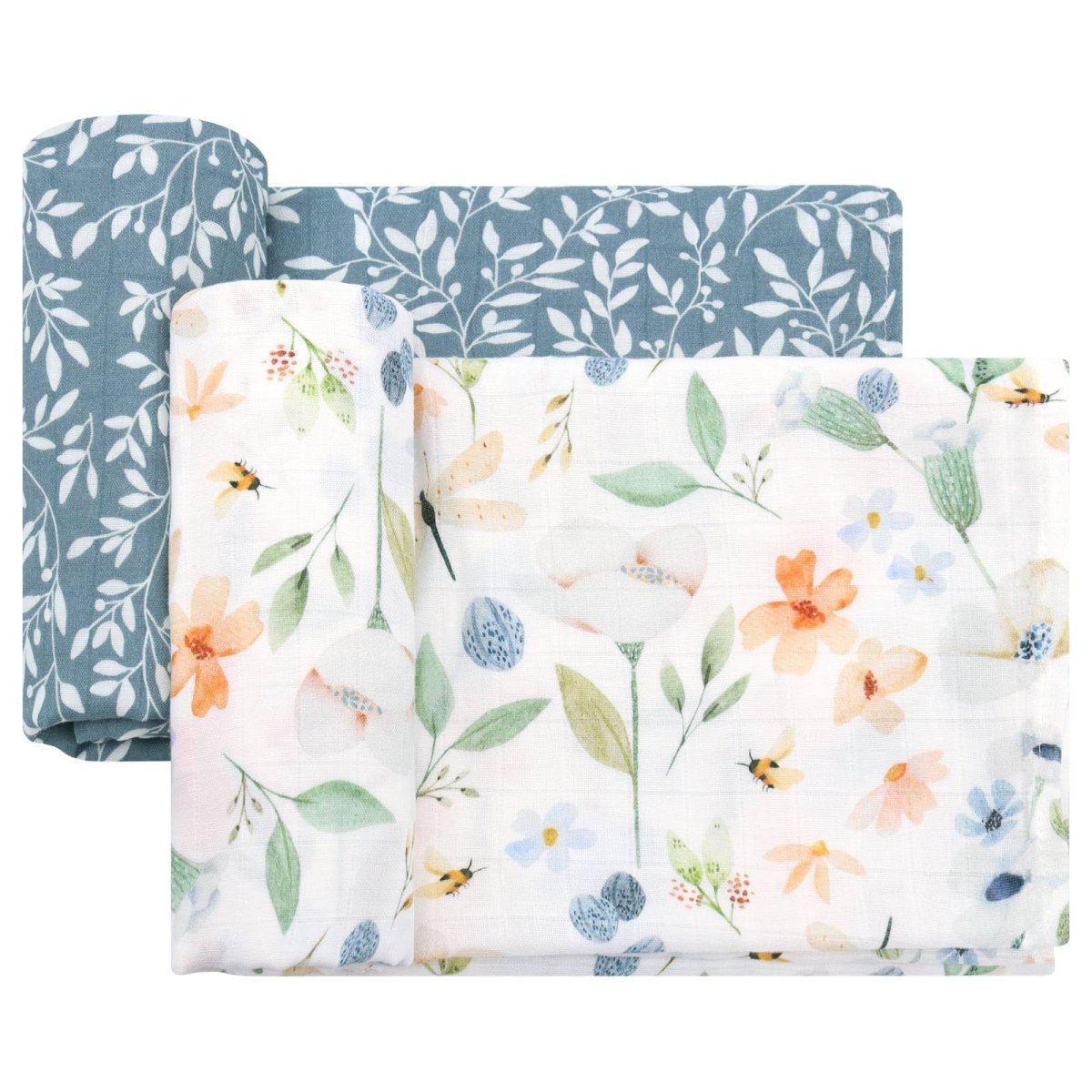 LifeTree Muslin Swaddle Blankets Neutral, Baby Swaddling Wrap Nursery Blanket for Boys & Girls Unisex, Soft 70% Viscose from Bamboo and 30% Cotton, Large 47 x 47 inches, Bear & Checkered Coffee - LittleTreasures