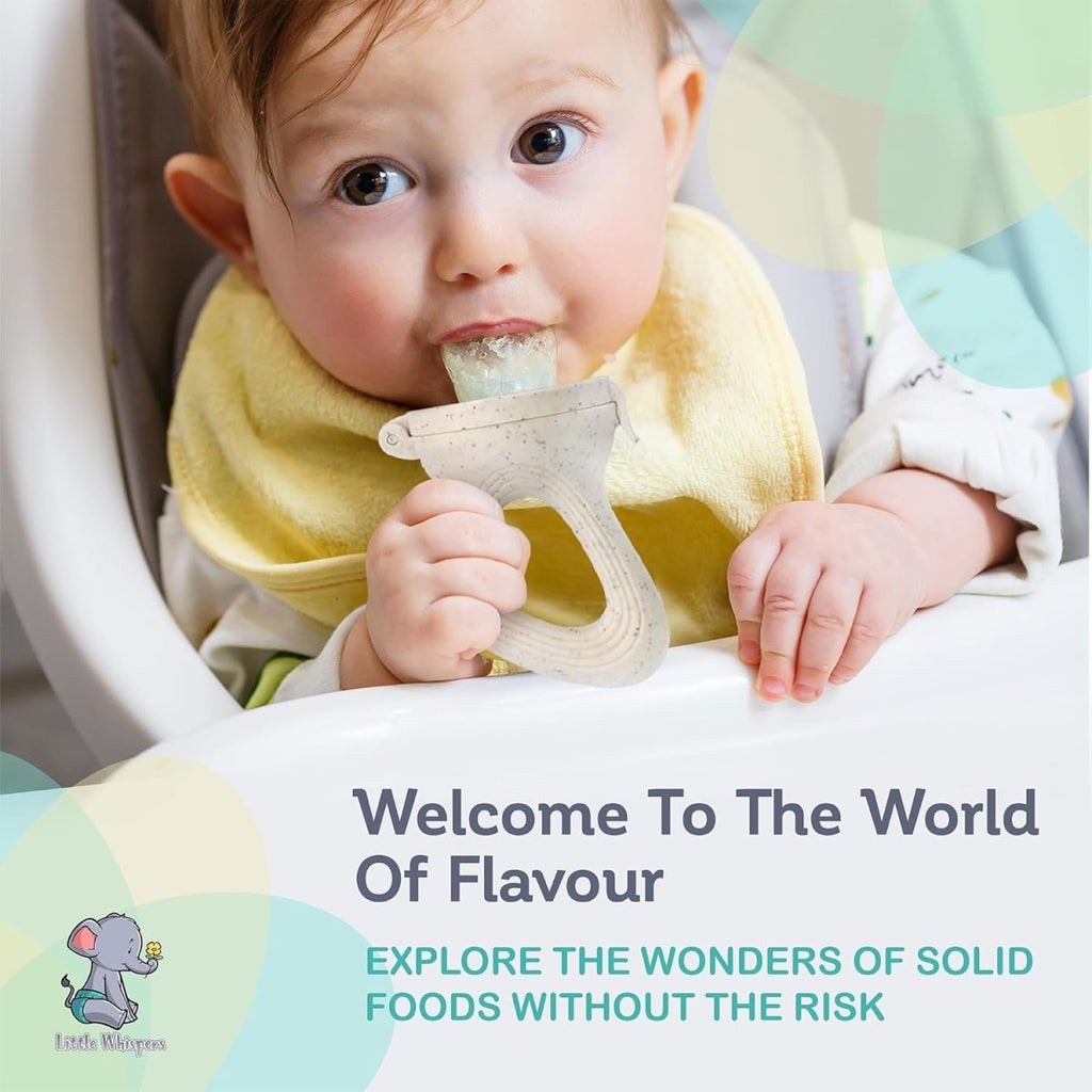 Little Whispers Silicone Baby Food Feeder & Teething Pacifier Set - LittleTreasures