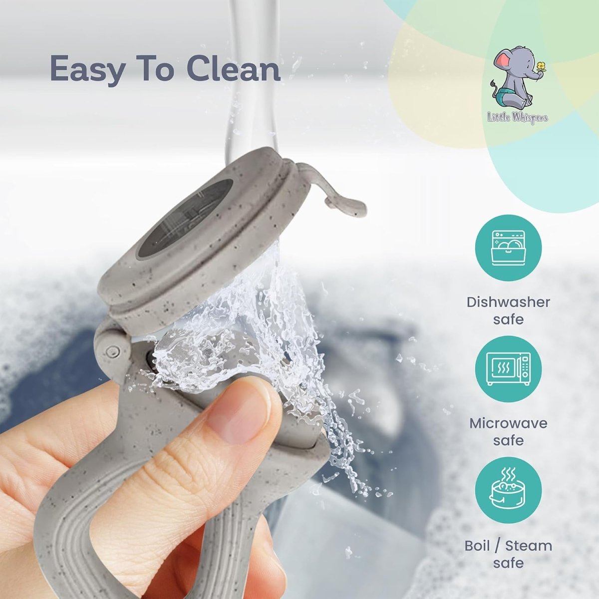 Little Whispers Silicone Baby Food Feeder & Teething Pacifier Set - LittleTreasures