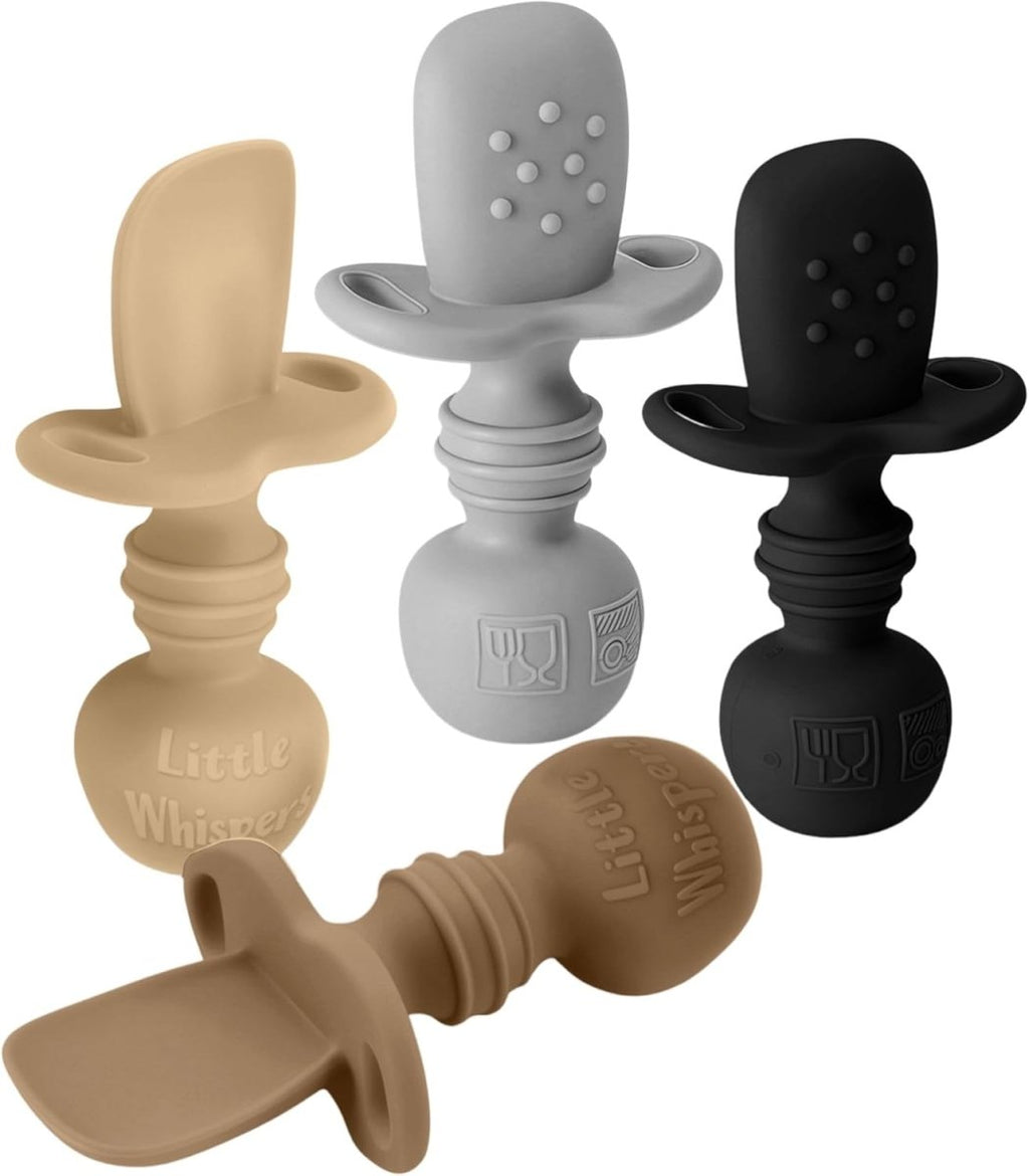 LittleWhispers Eco Silicone Baby Spoons Set - Safe & Stylish - LittleTreasures