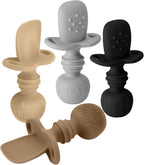 LittleWhispers Eco Silicone Baby Spoons Set - Safe & Stylish - LittleTreasures