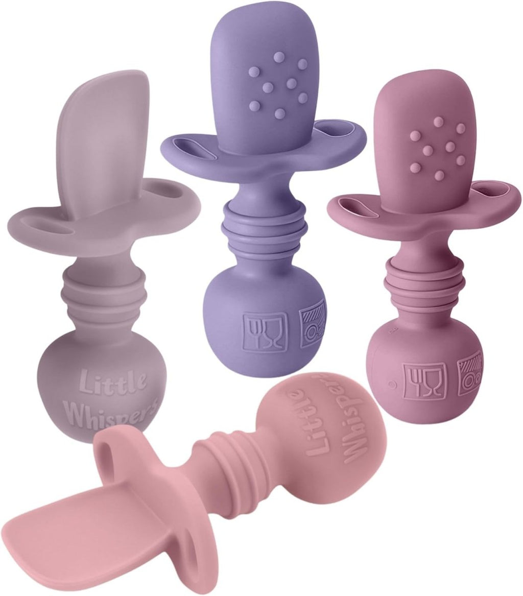 LittleWhispers Eco Silicone Baby Spoons Set - Safe & Stylish - LittleTreasures