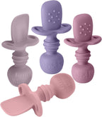 LittleWhispers Eco Silicone Baby Spoons Set - Safe & Stylish - LittleTreasures