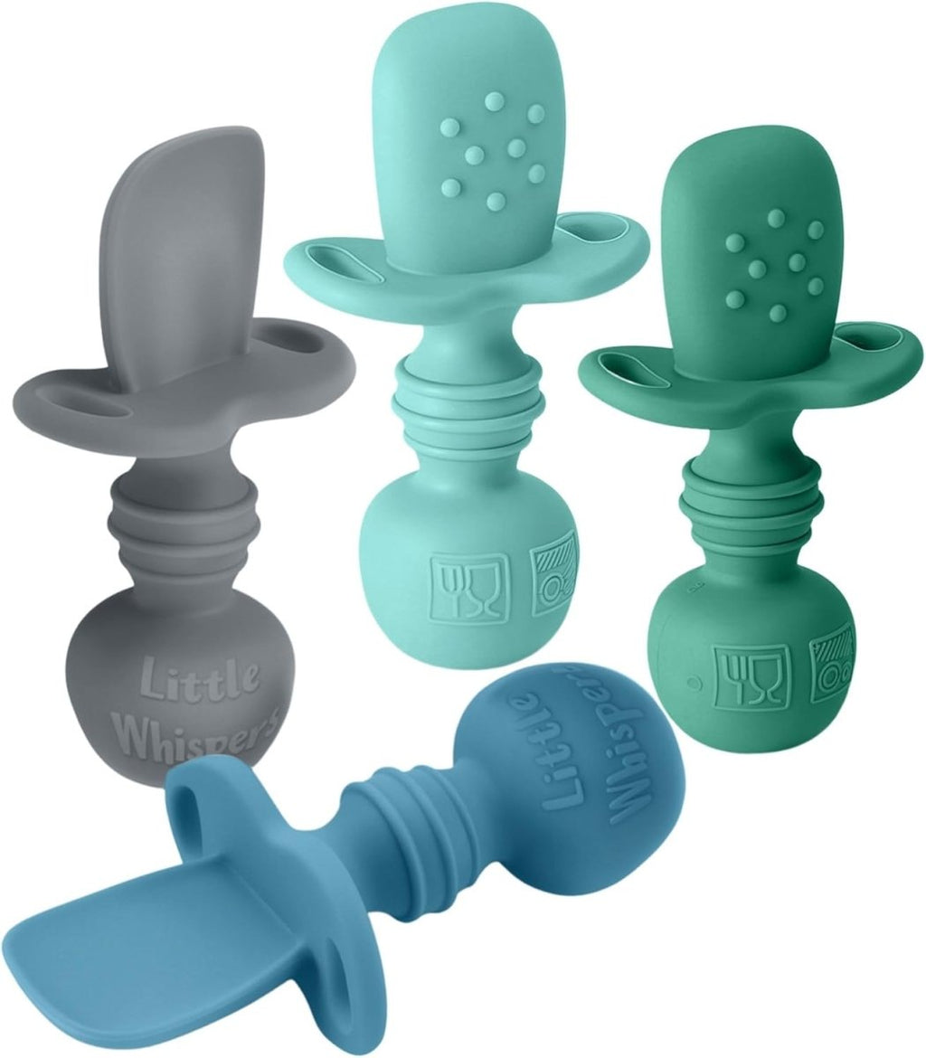 LittleWhispers Eco Silicone Baby Spoons Set - Safe & Stylish - LittleTreasures