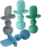 LittleWhispers Eco Silicone Baby Spoons Set - Safe & Stylish - LittleTreasures