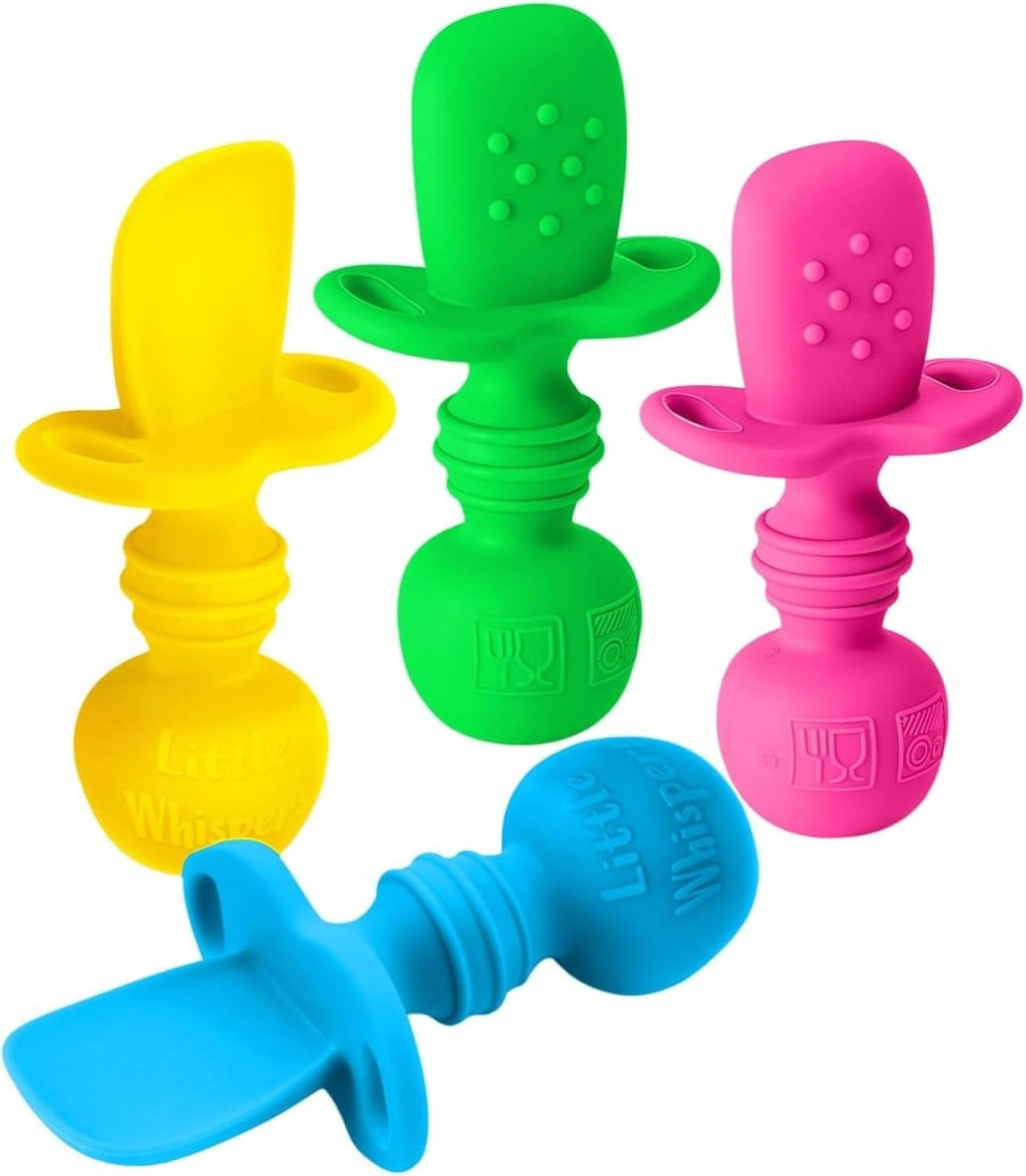 LittleWhispers Eco Silicone Baby Spoons Set - Safe & Stylish - LittleTreasures