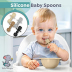 LittleWhispers Eco Silicone Baby Spoons Set - Safe & Stylish - LittleTreasures