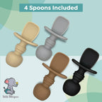 LittleWhispers Eco Silicone Baby Spoons Set - Safe & Stylish - LittleTreasures