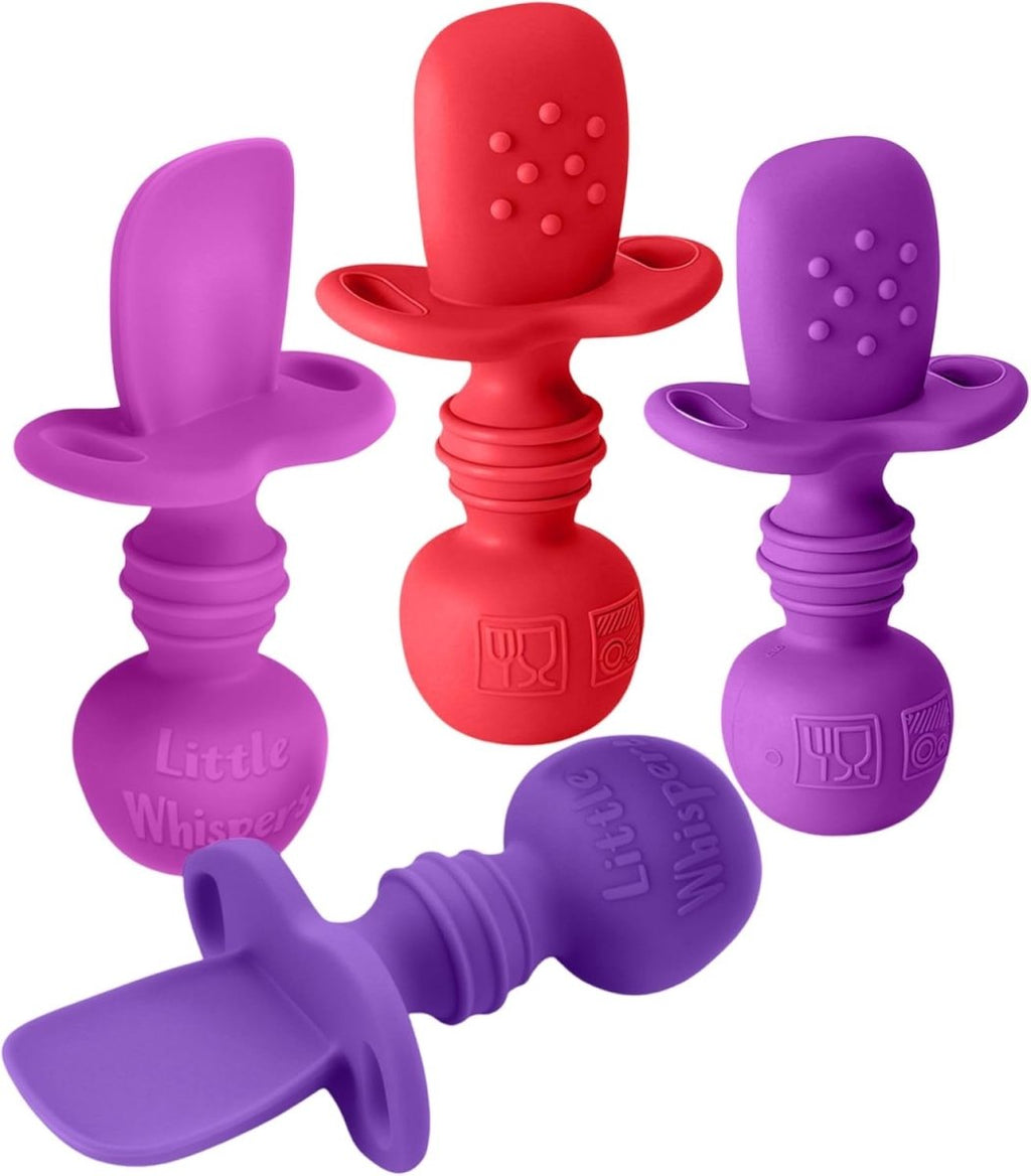 LittleWhispers Eco Silicone Baby Spoons Set - Safe & Stylish - LittleTreasures