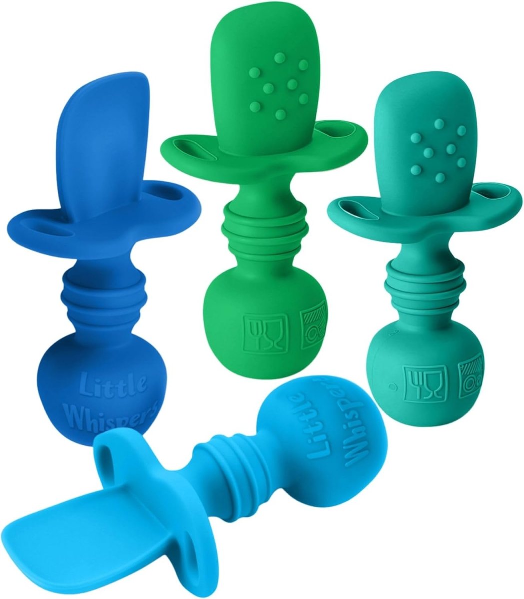 LittleWhispers Eco Silicone Baby Spoons Set - Safe & Stylish - LittleTreasures