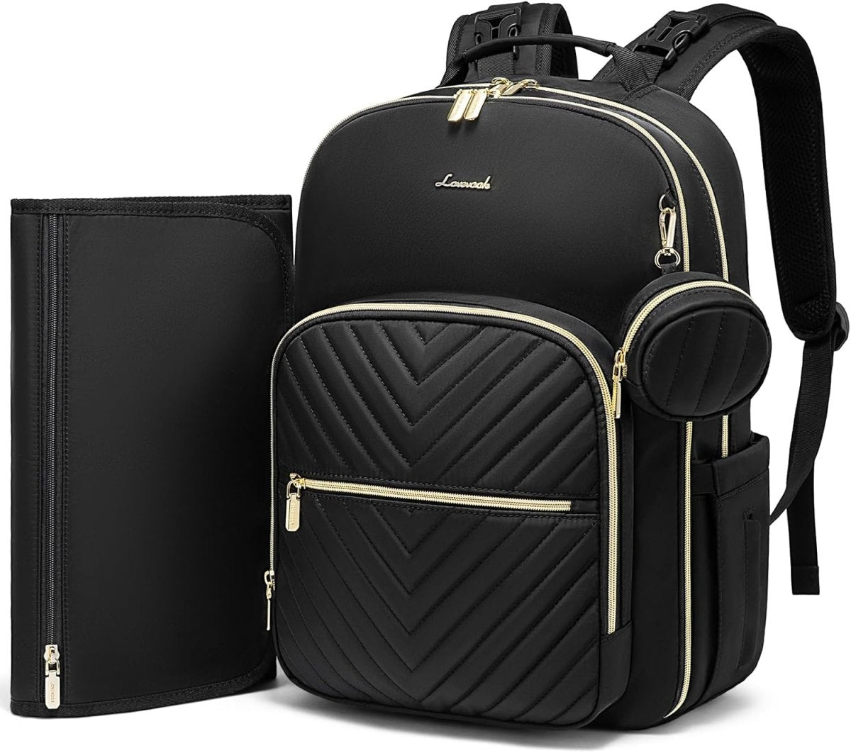 LOVEVOOK Diaper Bag Backpack Quilted Baby Bag Travel Diaper Bags for Baby Boys Girls - LittleTreasures