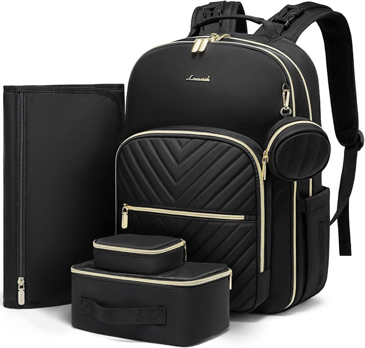 LOVEVOOK Diaper Bag Backpack Quilted Baby Bag Travel Diaper Bags for Baby Boys Girls - LittleTreasures