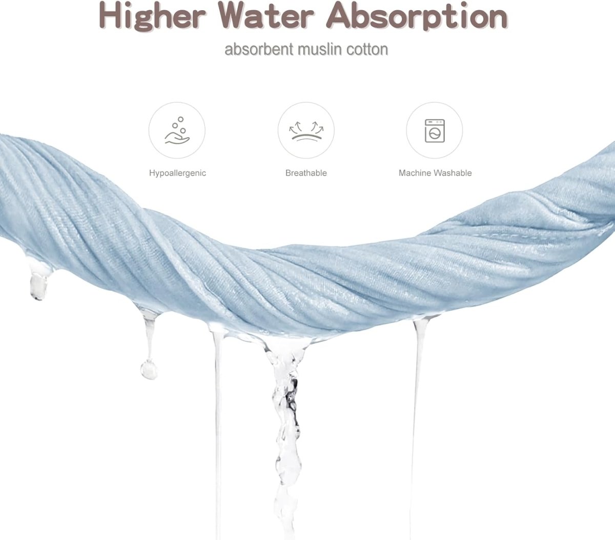 Lulumoon Cotton Baby Drool Bibs, 8 - Pack Adjustable & Absorbent - LittleTreasures