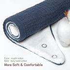 Lulumoon Cotton Baby Drool Bibs, 8 - Pack Adjustable & Absorbent - LittleTreasures