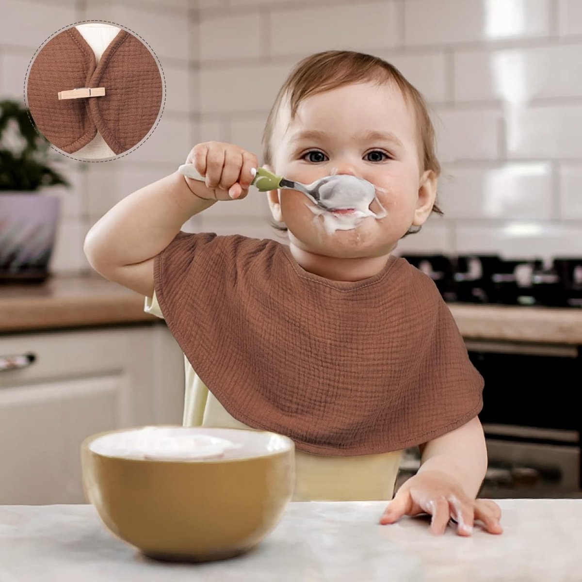 Lulumoon Muslin Cotton Absorbent Baby Burp Cloths Set - LittleTreasures